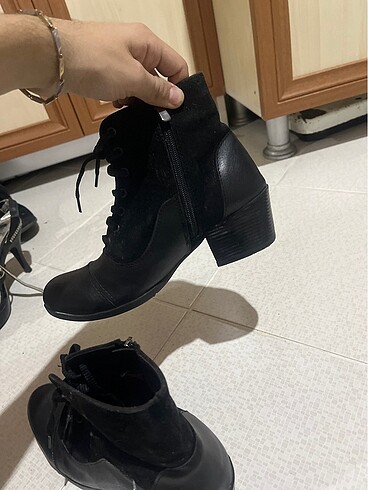 37 no kalın topuklu bot - Görsel 5