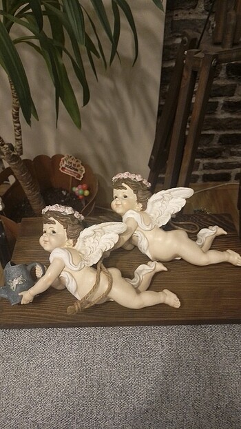  Beden Seramik Vintage Melek Biblo Set