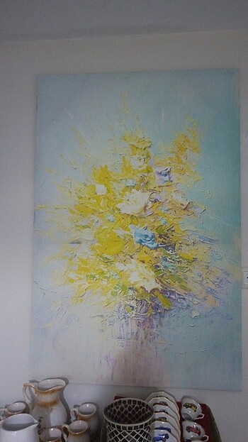  Beden mavi Renk Canvas Tablo