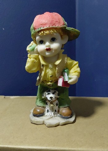 Diğer Renkli Cocuk Figurlu Vintage Dekoratif Biblo