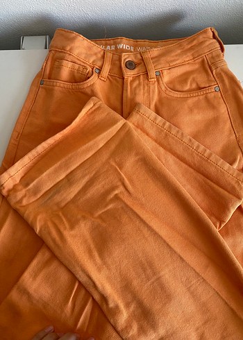 Turuncu Kadın Denim Pantolon - Görsel 3