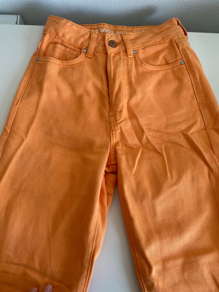 Turuncu Kadın Denim Pantolon - Görsel 2