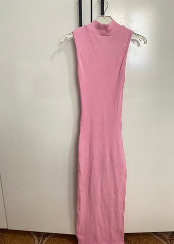 Pembe kolsuz uzun elbise - Görsel 2