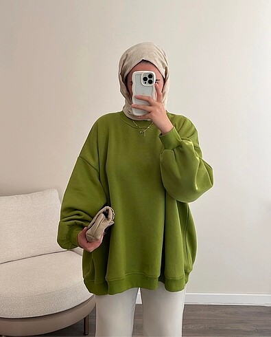 Sweatshirt yağ yeşili