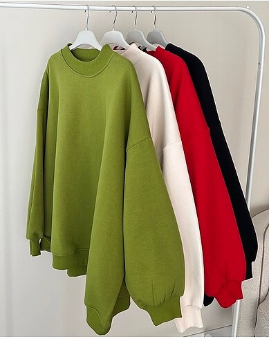 Yağ yeşili Sweatshirt Sweat