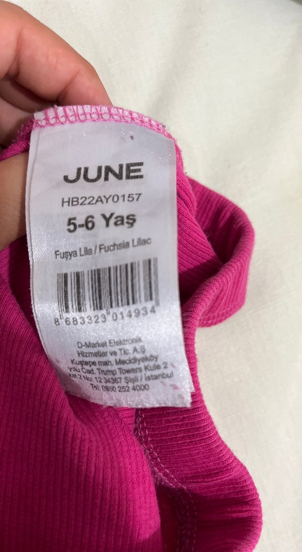 Mor Pembe Triko Kız Taytı - Görsel 2