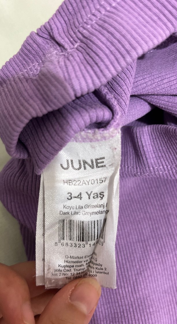 Mor Pembe Triko Kız Taytı - Görsel 3