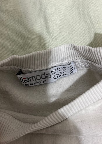 Kız Çocuk Beyaz Fırfırlı Nakışlı Sweatshirt - Görsel 2