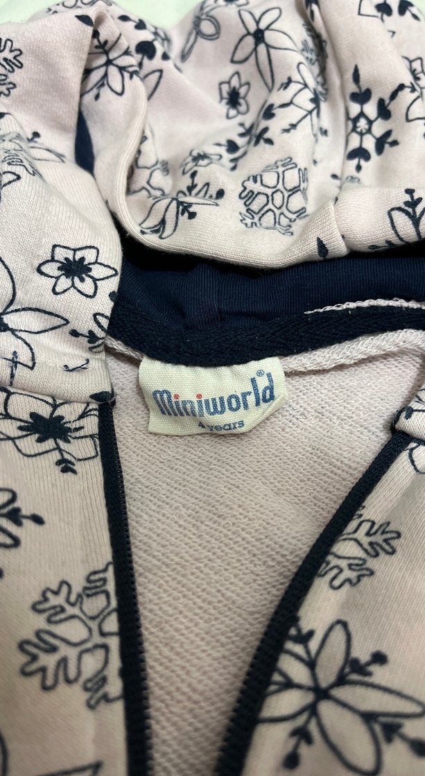 Kız Çocuk Kapüşonlu Fermuarlı Sweatshirt - Görsel 2