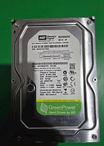 WD GreenPower 250GB ATA Sabit Disk - Görsel 5