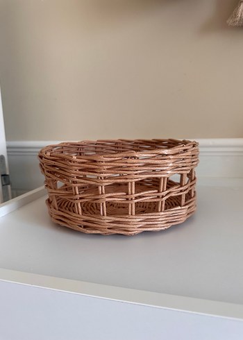 Bej Hasır Depolama Sepeti - Görsel 3