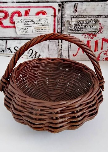 Beyaz Yumurta Sepeti Hasır Kulplu - Görsel 3