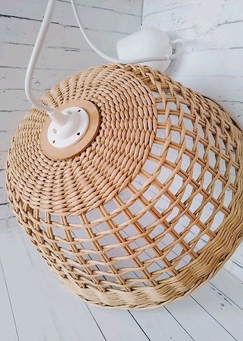 Bej Hasır Örgü Avize - Görsel 2