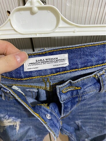 Zara yırtık düşük bel pantolon