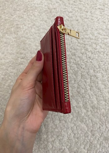 Kırmızı parlak cüzdan - Görsel 4