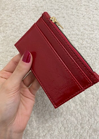 Kırmızı parlak cüzdan - Görsel 5