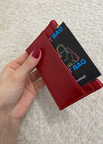 Kırmızı fermuarlı kadın cüzdan - Görsel 2