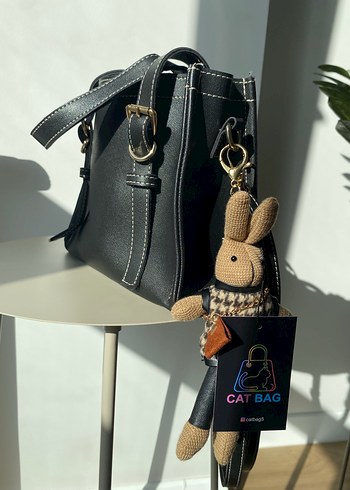 Örgü Kahverengi Tavşan Anahtarlık - Görsel 8