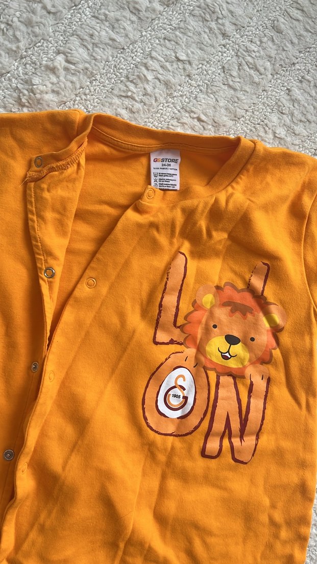 Gs store Turuncu Uzun Kollu Bebek Tulum - Görsel 3