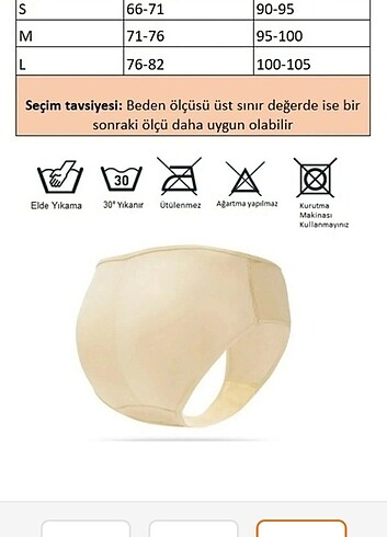 m Beden Popo külot