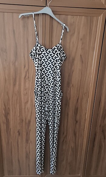 Siyah beyaz tulum  - Görsel 3