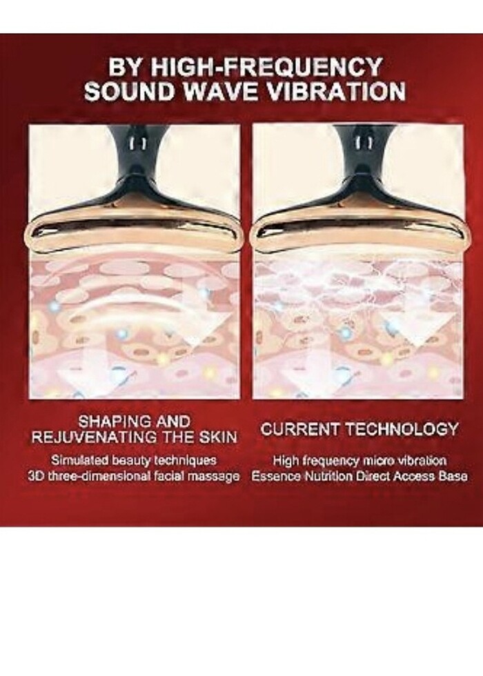 3'ü 1 arada kırışıklık önleyici yüz boynu için yüz masajı, titre - Görsel 3