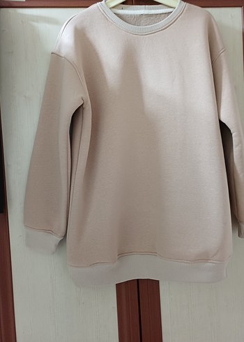 Diğer Bej Kadın Bisiklet Yaka Sweatshirt