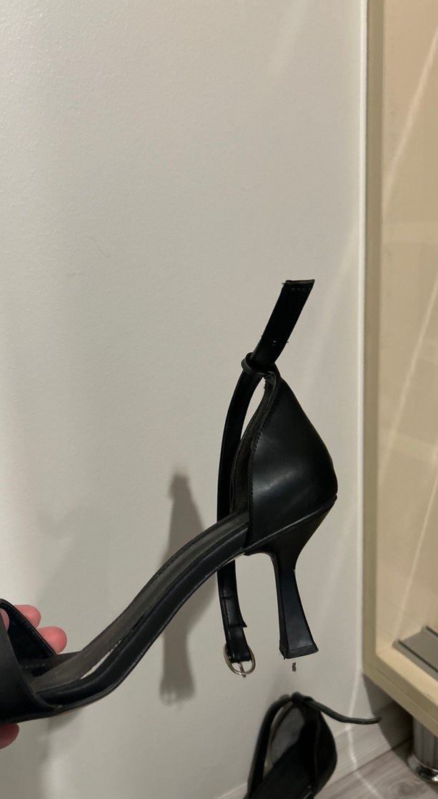 Siyah Stiletto Topuklu Kadın Akşam Ayakkabısı - Görsel 2