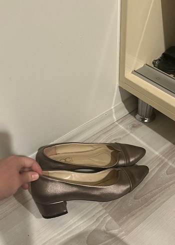 Bej Stiletto Topuklu Klasik Kadın Ayakkabı - Görsel 2