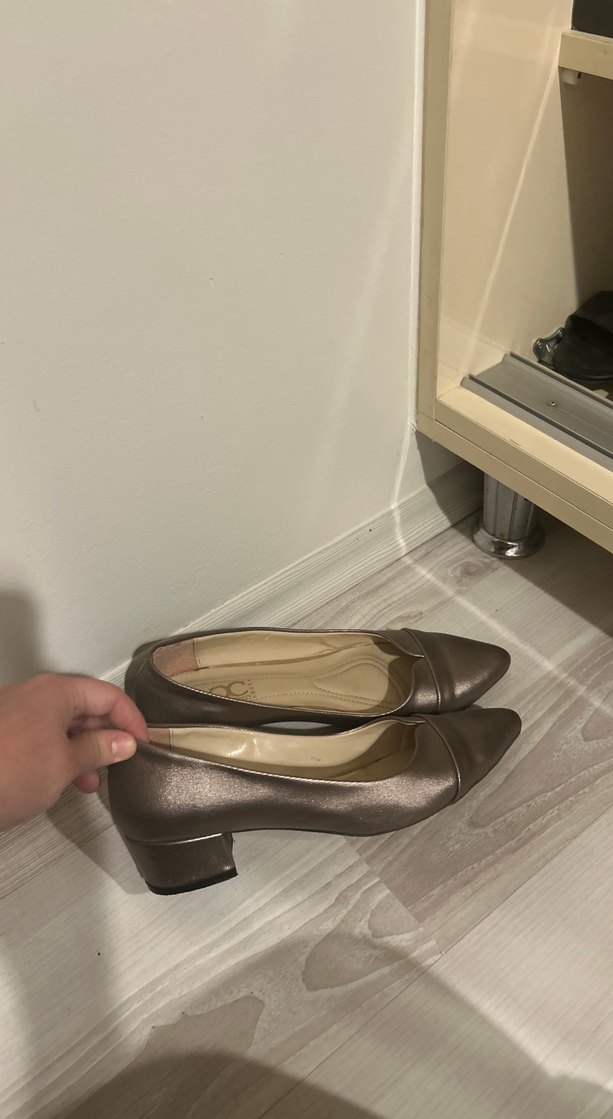 Bej Stiletto Topuklu Klasik Kadın Ayakkabı - Görsel 2