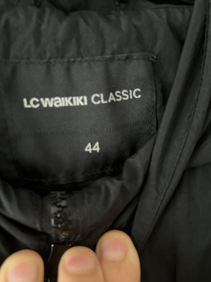 Kadın Siyah Uzun Keten Yağmurluk - Görsel 5