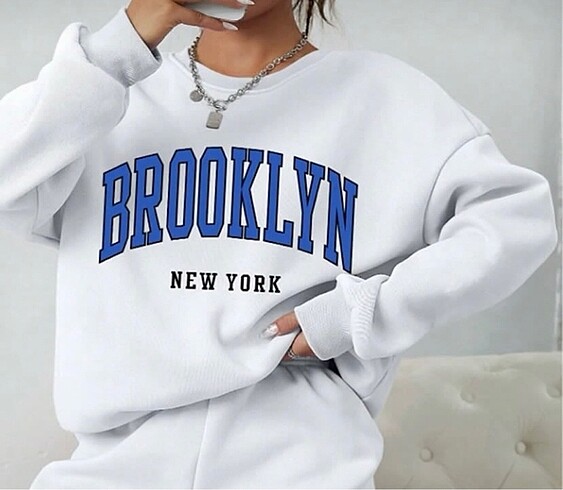 Brooklyn yazılı sweathsirt