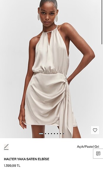 Mango halter yaka mini elbise