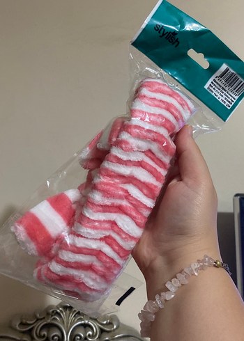 Accessorize Pembe Çizgili Elastik Kadın Saç Bandı