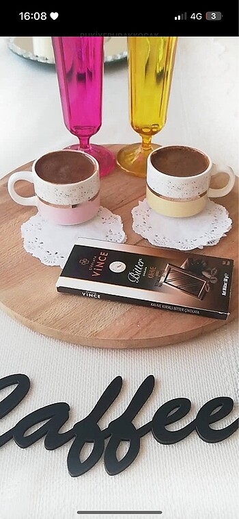 Beden çeşitli Renk Standlı 4 lü kahve fincanı