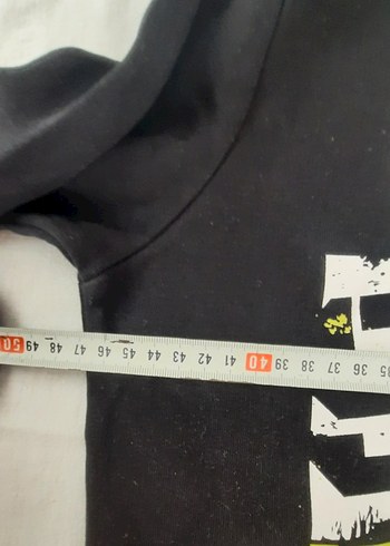 Defakto 10-11 yaş uyumlu Siyah Baskılı Sweatshirt - Görsel 4