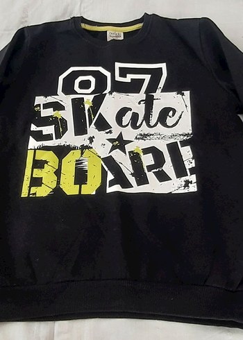 Defakto 10-11 yaş uyumlu Siyah Baskılı Sweatshirt - Görsel 2