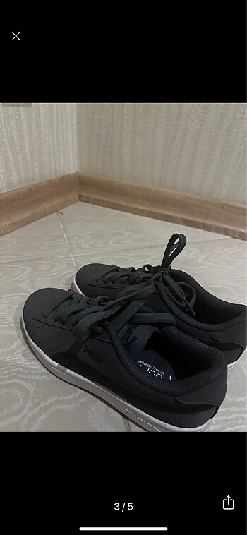 36 Beden puma koyu gri antrasit spor ayakkabı sneaker