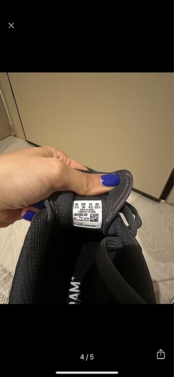 36 Beden gri Renk puma koyu gri antrasit spor ayakkabı sneaker