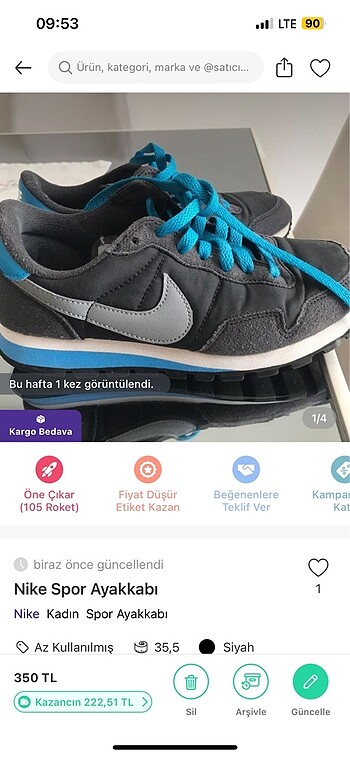 Nike spor ayakkabı