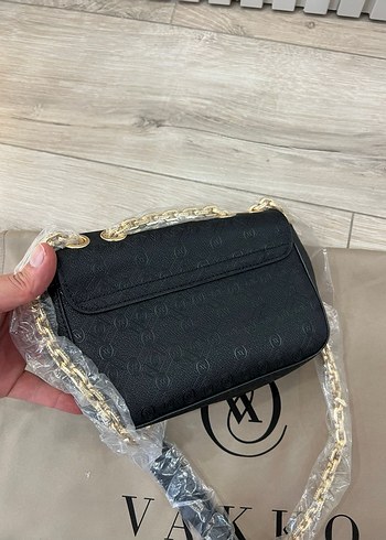  Beden kahverengi Renk Zincir Detaylı Kahverengi Kadın Çanta