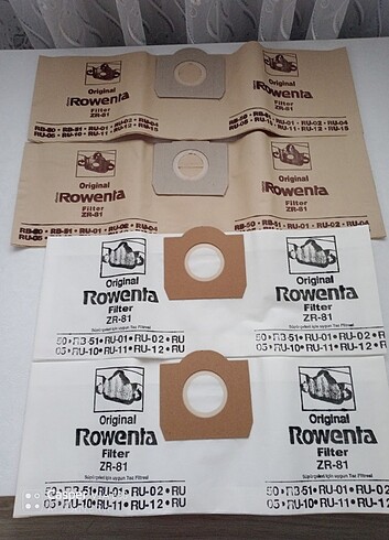  Rowenta Süpürke kağıt torbasi orjinaldir