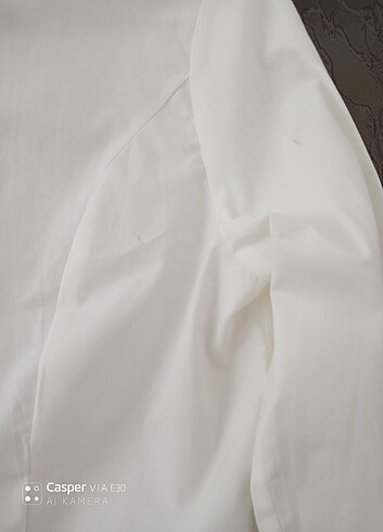 l Beden beyaz Renk Kumaş riklali kılasık gömlek