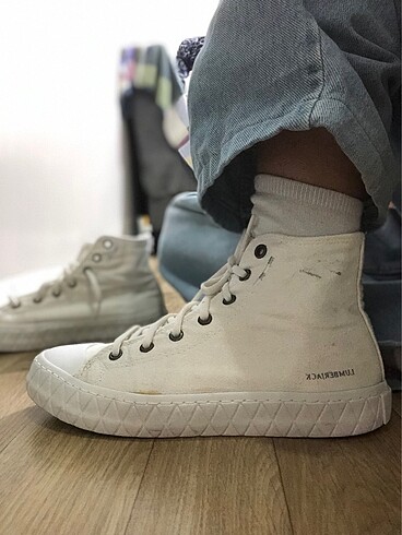 38 Beden beyaz Renk Lumberjack beyaz sneaker