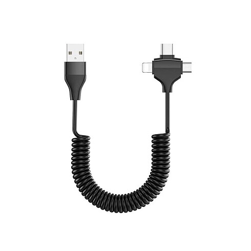 Wiwu Spiral Tasarımlı Micro Type-C ve Lightning 3in1 Spring Spir