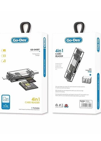 Go Des GD-DK007 Type-C & Lightning Çıkışlı 4 in 1 OTG Hafıza Kar
