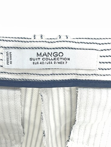 40 Beden beyaz Renk Mango Kumaş Pantolon %70 İndirimli.