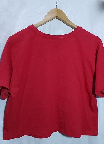 Diğer Baskılı Kısa Kollu Crop T-shirt