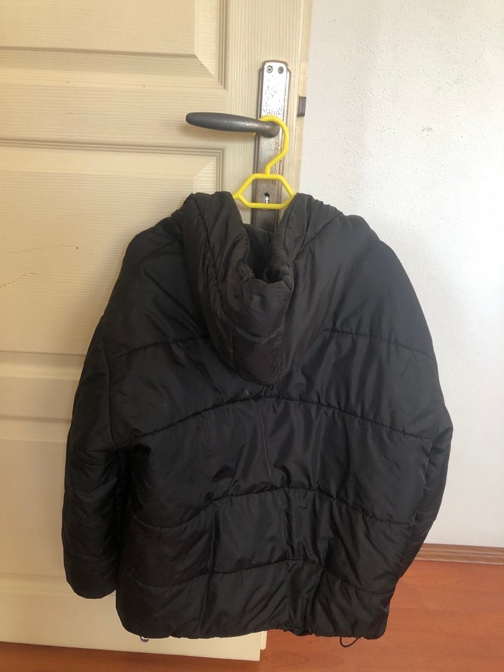 Siyah Kadın Midi Kışlık Mont - Görsel 2