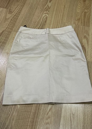 Bej Düğmeli Midi Kadın Etek - Görsel 2